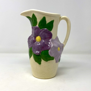 Vtg Pitcher‎ Jug Magnolia Flowers  Made in USA Mid-Century Holland Mold